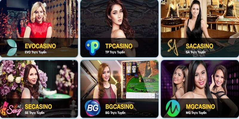 Đa dạng sảnh chơi casino với nhiều game hot, nhân viên đẹp